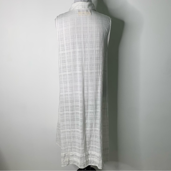Anthropologie Isabella Sinclair Women's White Sleeveless Tilly Dress Size Large - Picture 13 of 15